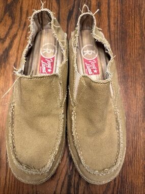 Tony Lama 3R Lindale Wheat Tan Distressed Canvas RR3025L Shoes Women 10 B 